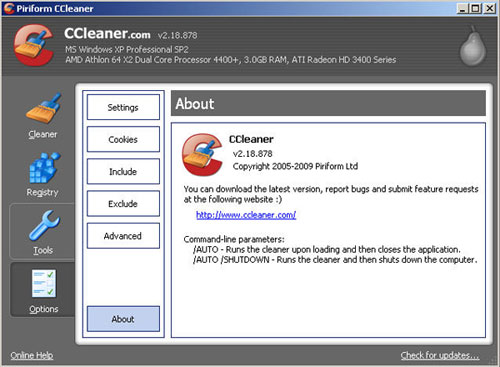 Sử dụng CCleaner để dọn dẹp máy tính